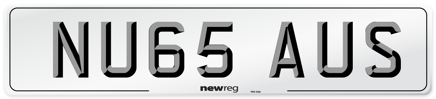 NU65 AUS Number Plate from New Reg